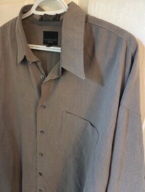 Leo Chevalier Design Lightweight Taupe Button-Up Shirt